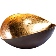 Bowl Goldfinger Leaf 39cm