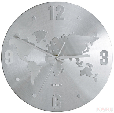 Wall Clock Weltkarte
