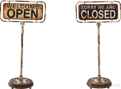 Deco Sign Welcome Open