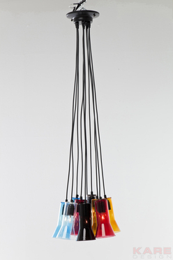 Pendant Lamp Visible Trumpet 10-lite