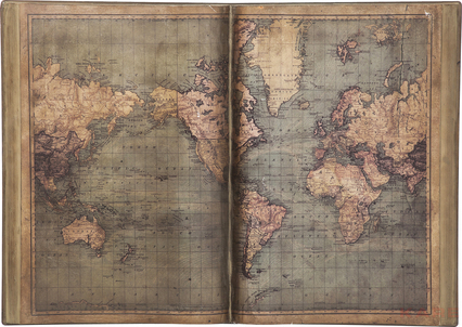 Wall Decoration Book Map