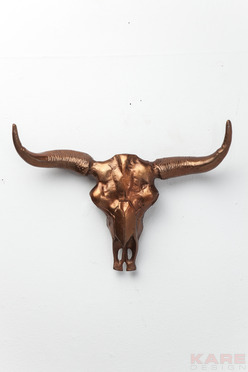 Deco Antler Skull Copper Small
