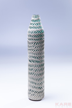 Vase Leaf Turquoise 50cm