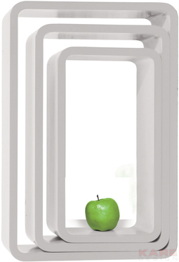Lounge Cube Oval white (3/Set)