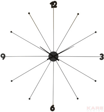Wall Clock Like Umbrella Black