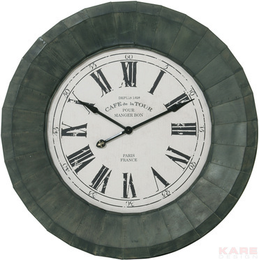Wall Clock Paris Iron