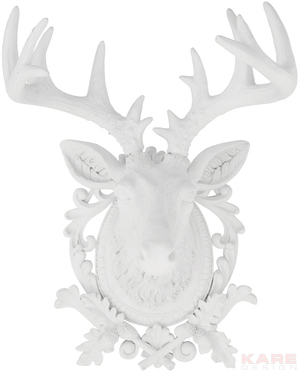 Deco Antler Hirsch White