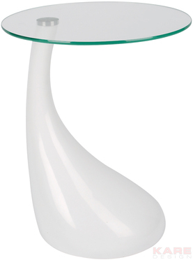 Side Table Tear Drops Fibre White ?45cm