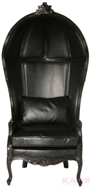 Arm Chair Roof Black Kroko