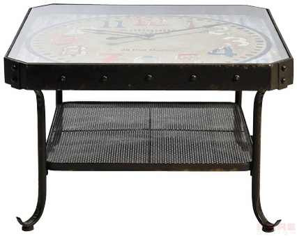 Coffee Table Antique Clock 86x86cm