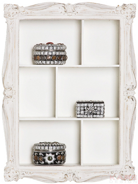 Wall Shelf Collector Barock White