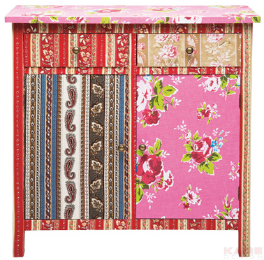 Dresser Patchwork 2Doors 2Drw Red