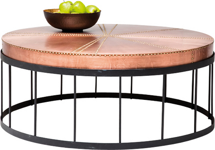 Coffee Table Rivet Copper ?102cm