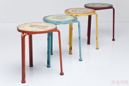 Stool Vintage Coffee (4/Set)