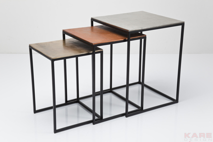 Side Table Loft Square Vintage (3/Set)