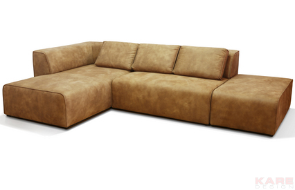 Sofa Infinity Antique 24 Ottomane Left Cognac