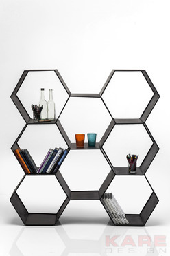 Shelf Comb Black 127x120cm