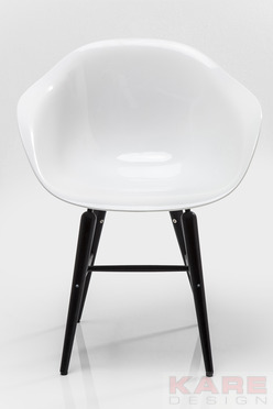 Chair with Armrest Black Forum Matt White