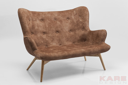 Sofa Angels Wings Leather Brown 2-Seater