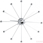 Wall Clock Like Umbrella Balls Chrome