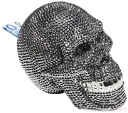 Money Box Skull Crystal Silver