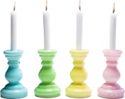 Candle Holder Pastel Fusil 16cm Assorted