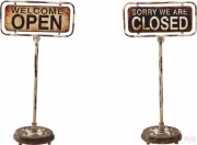 Deco Sign Welcome Open