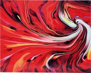 Picture Glass Chaos Fire 150x120cm