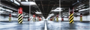 Picture Glass Triptychon Garage 80x240cm