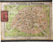 Wall Decoration Paris Map 138x100cm