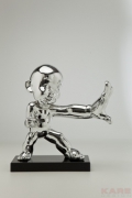 Deco Figurine Kung Fu Boy Stop Chrome