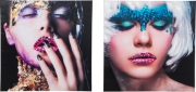 Oil Picture Glam Face Lady assorted 100x100cm