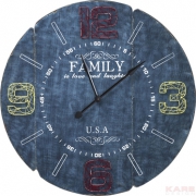 Wall Clock Family Blue ?105cm