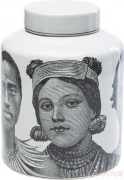 Deco Jar Ethno Face Round 32cm