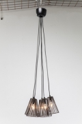 Pendant Lamp Grid Black Quattro 5-lite