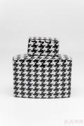 Deco Jar Houndstooth 22cm