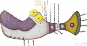 Wall Decoration Piranha 120cm