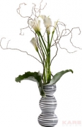 Deco Vase Black Line Swing 35cm