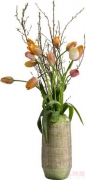 Deco Vase Muse Stripes Green 36cm