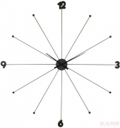 Wall Clock Like Umbrella Black