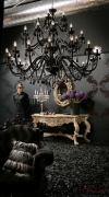 Pendant Lamp Gioiello Crystal Feudal Black