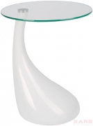 Side Table Tear Drops Fibre White ?45cm