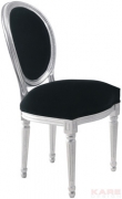 Chair Louis Silver Leaf Velvet