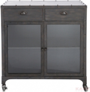 Factory Dresser Metal, 2 Drawer