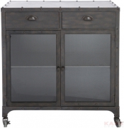 Factory Dresser Metal, 2 Drawer