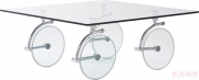 Coffee Table Wheels 100x100cm