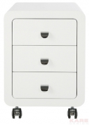 White Club Storage Container 3 Drawers