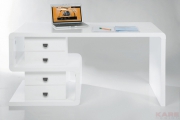 White Club Desk Snake 150x70cm