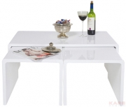 Coffee Table Shiny White (3/Set)