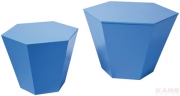 Coffee Table Hexagon Blue (2/Set)
